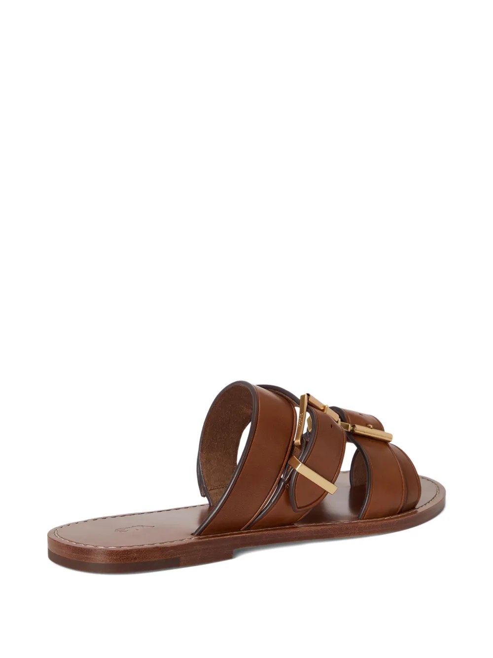 Polo Ralph Lauren Flache Sandalen Mit Zehenriemen In Brown