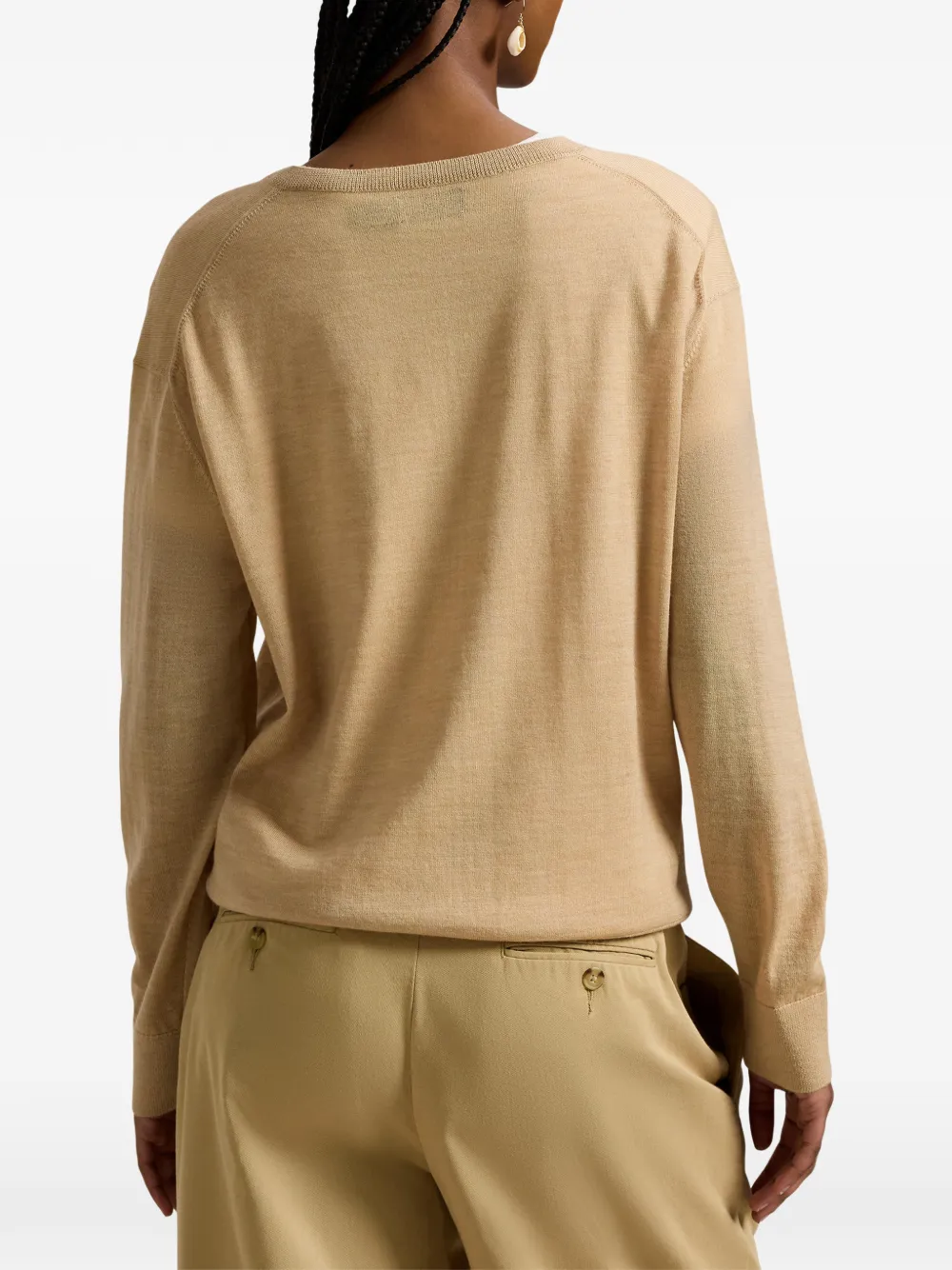 Polo Ralph Lauren Merino trui met V-hals Beige