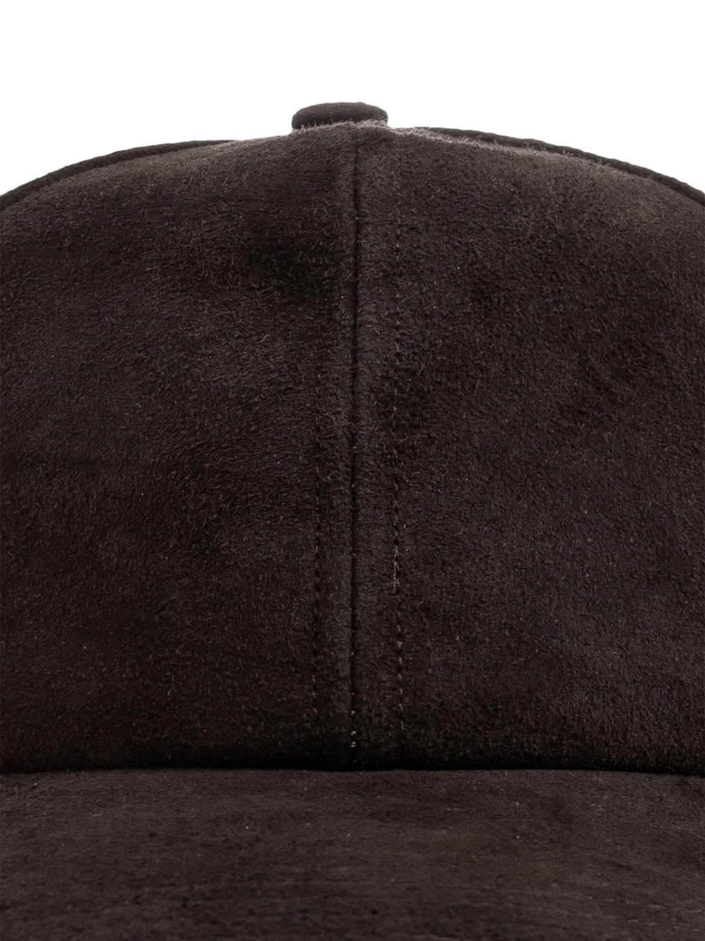 Samsoe & Samsoe Suede Baseball Cap In Brown