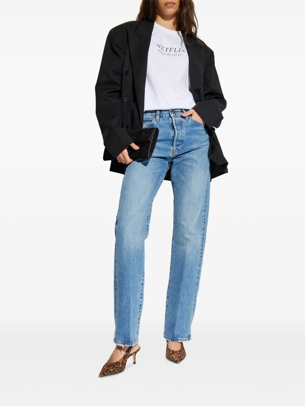 Victoria Beckham T-shirt met tekst Wit