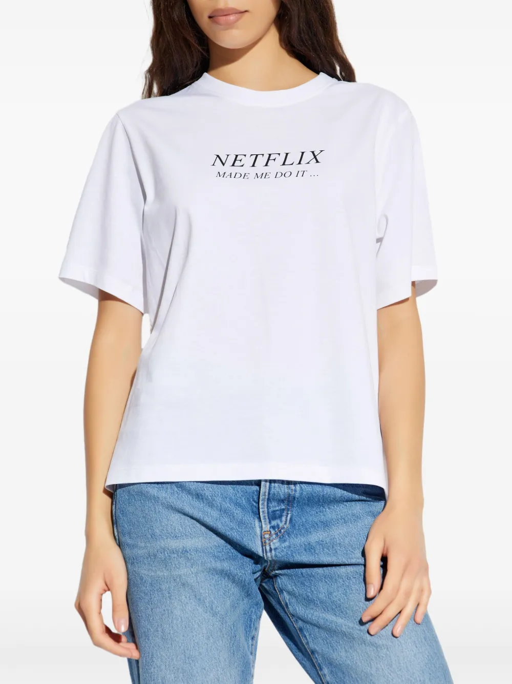 Victoria Beckham T-shirt met tekst Wit