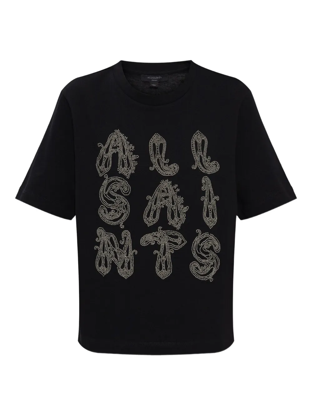Allsaints Ella Lisa Beaded T-shirt In Black