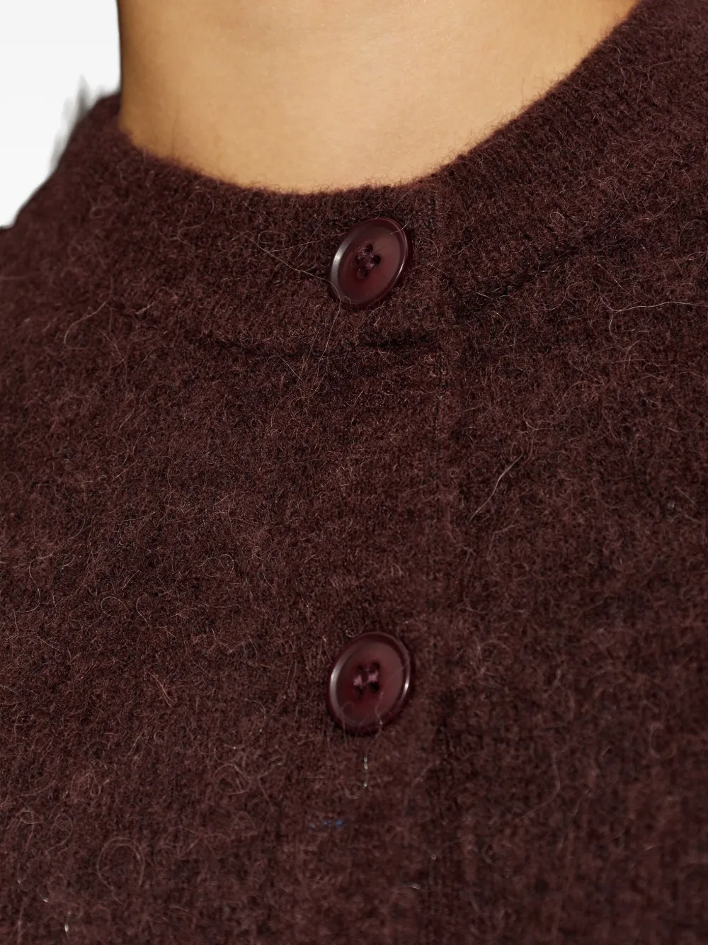 Samsoe & Samsoe Button-fastening Short-sleeved Cardigan In Brown