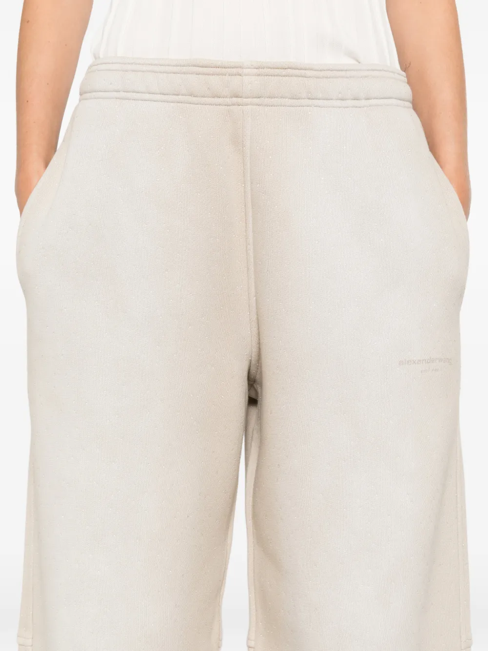 Alexander Wang Logo-print Track Pants In Neutral