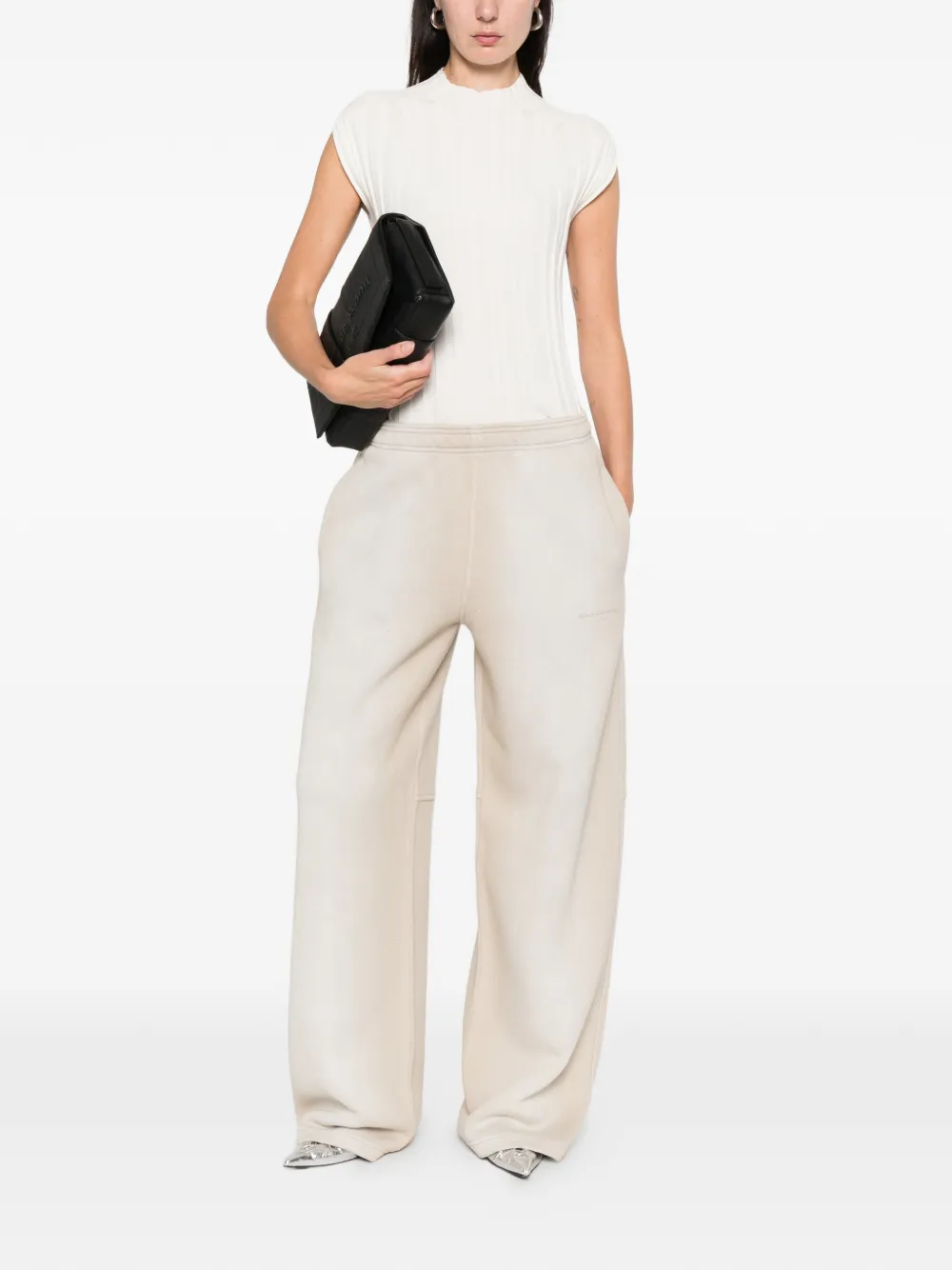Alexander Wang logo-print track pants - Beige