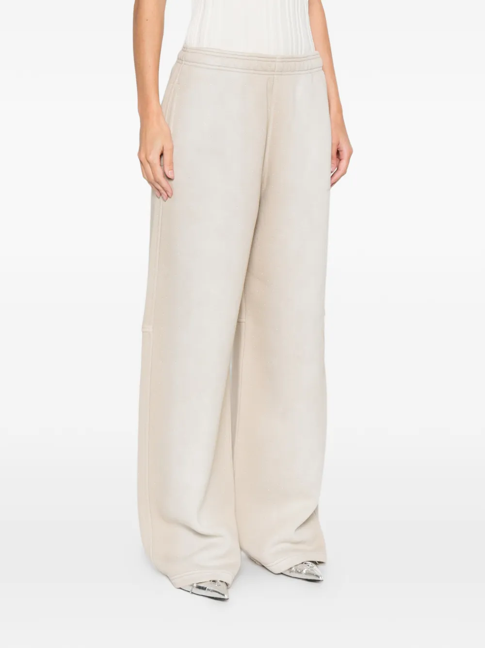 Alexander Wang Logo-print Track Pants In Neutral