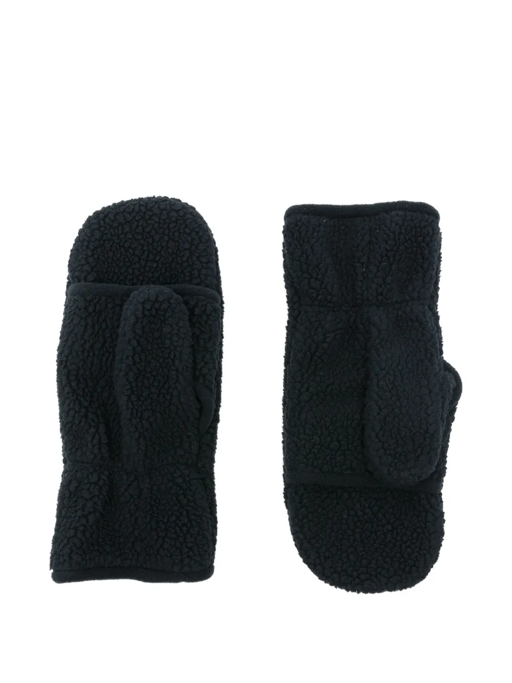 Ienki Ienki sherpa-texture gloves - Zwart