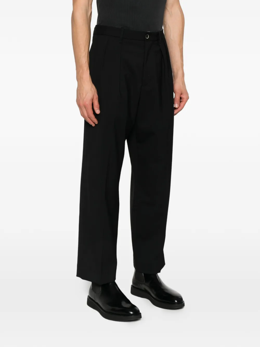 Nine In The Morning Plooibroek met ritssluiting Zwart