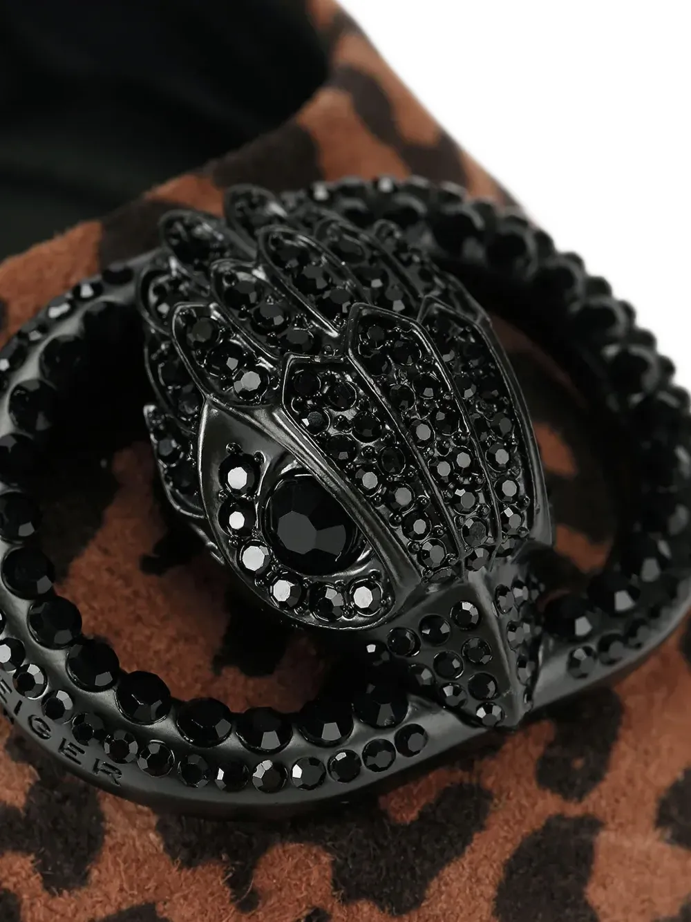 Kurt Geiger London Verfraaide ballerina's met dierenprint Bruin