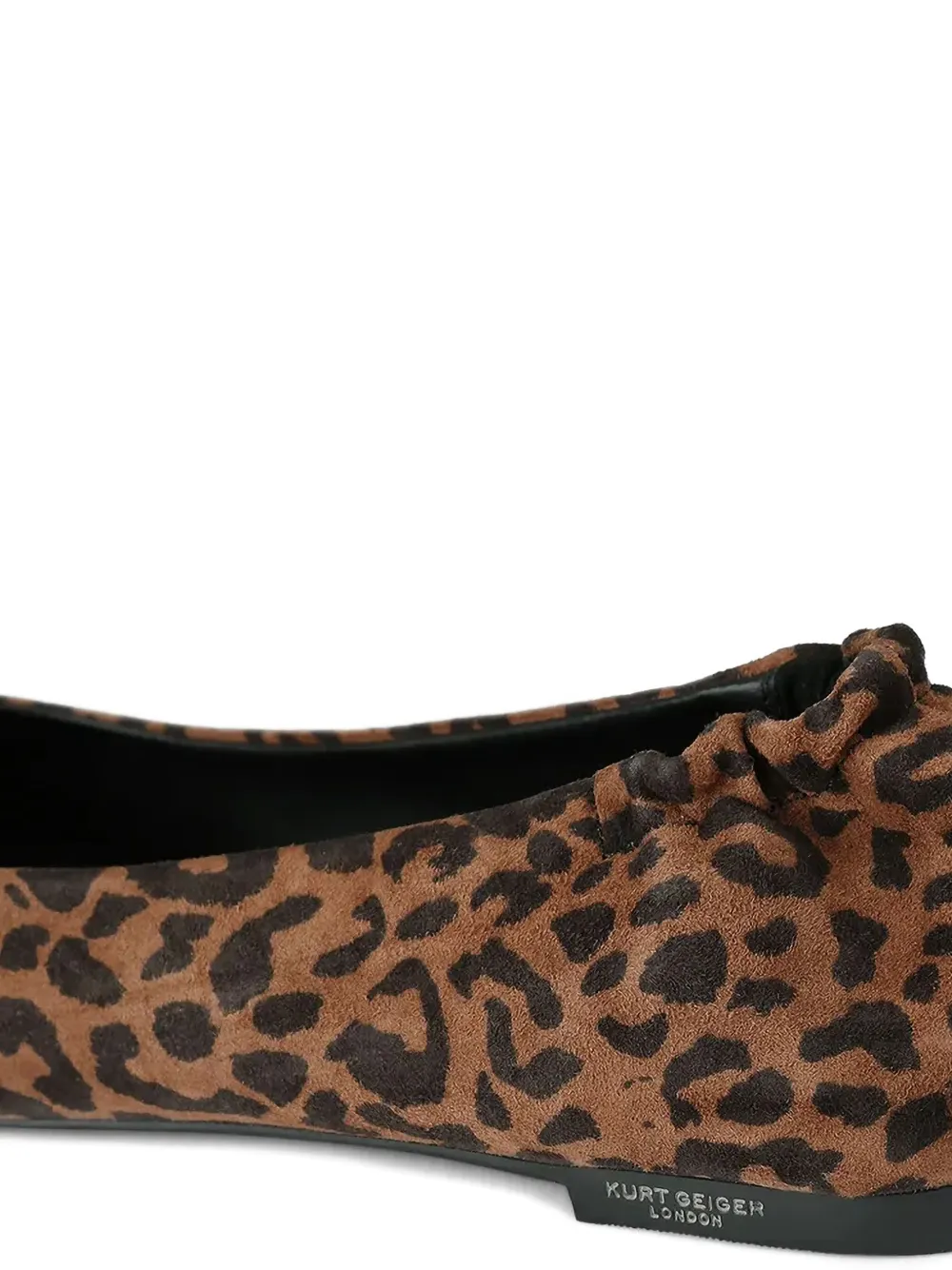 Kurt Geiger London Verfraaide ballerina's met dierenprint Bruin
