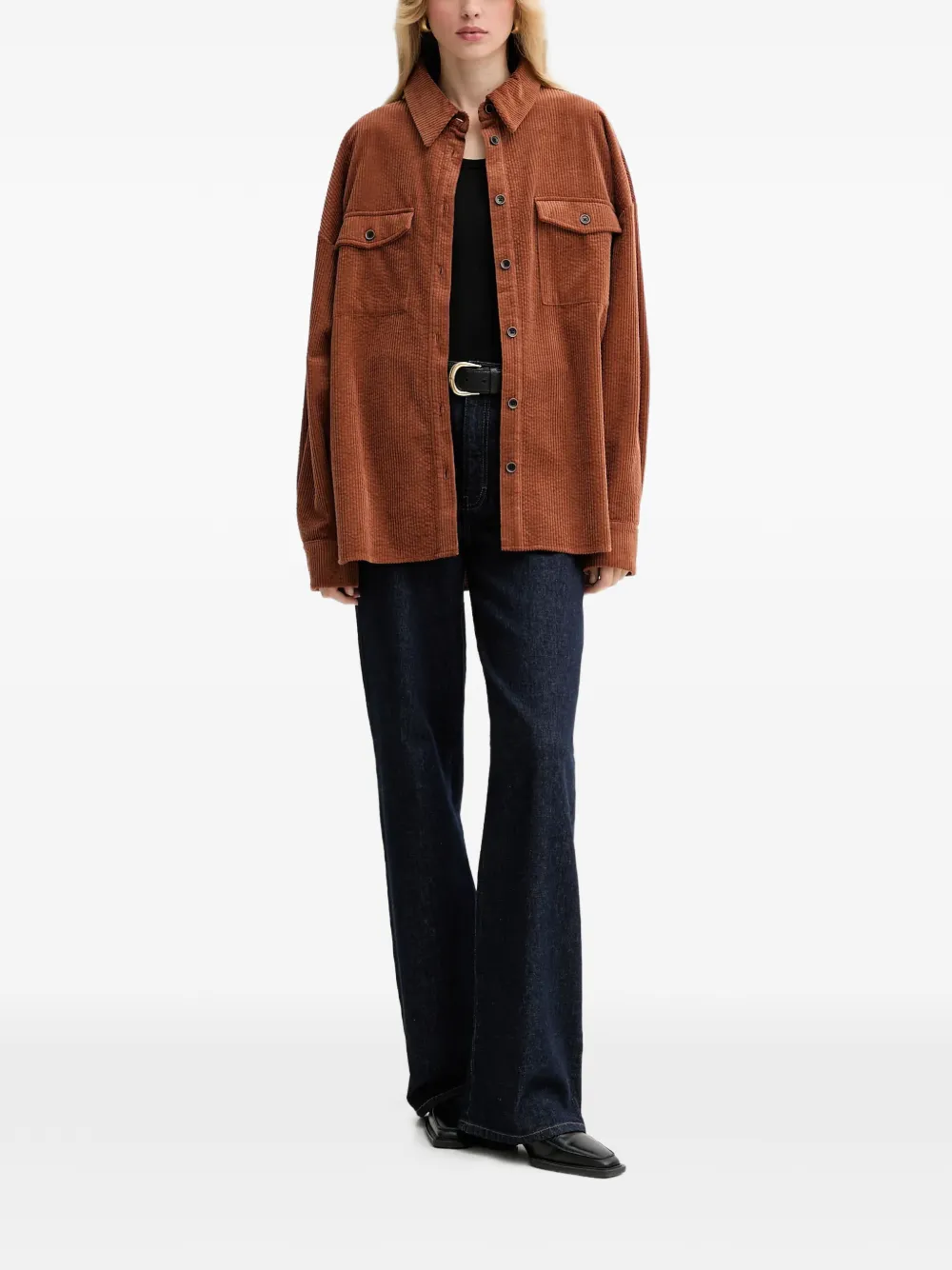 Gestuz GZcortes buttoned pocket shirt - Bruin