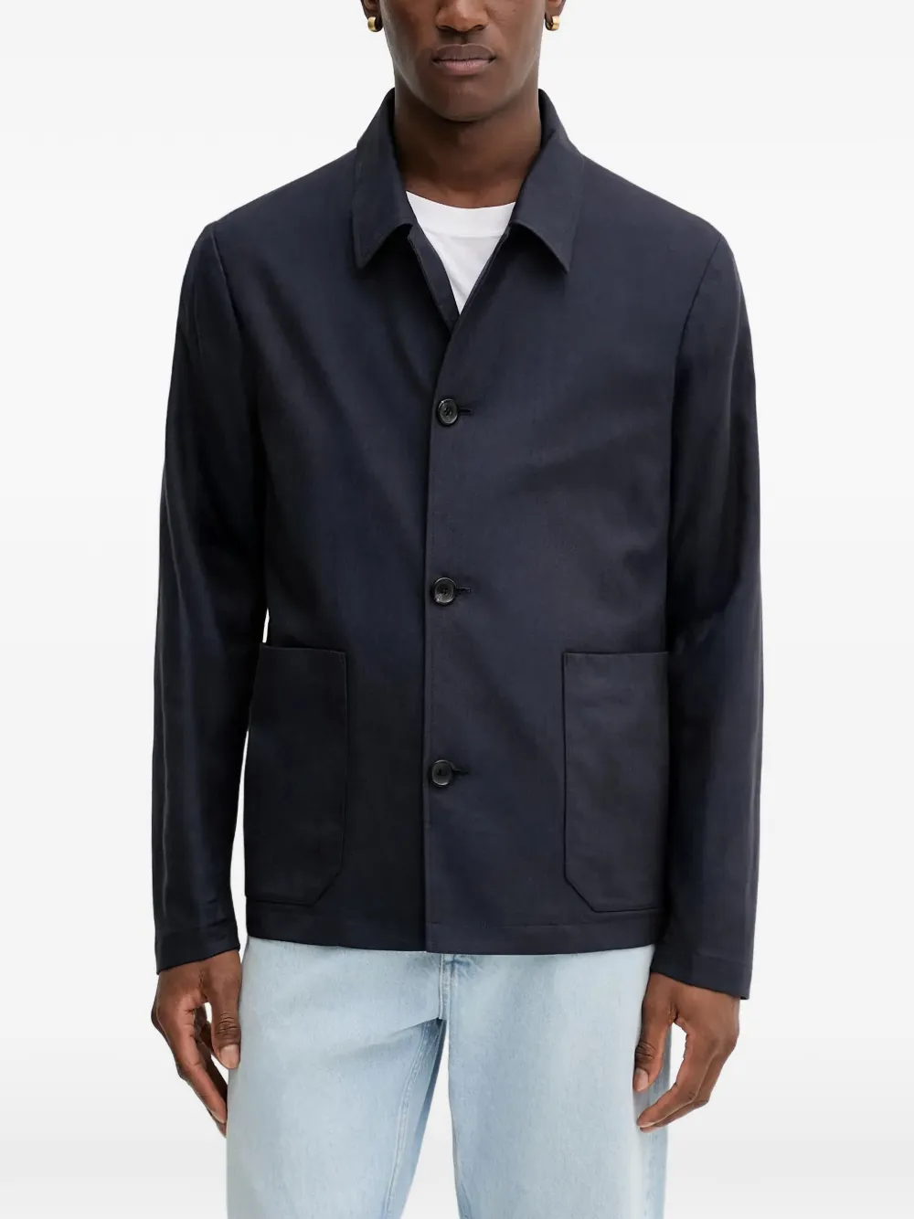 PS Paul Smith buttoned patch-pocket overshirt - Blu