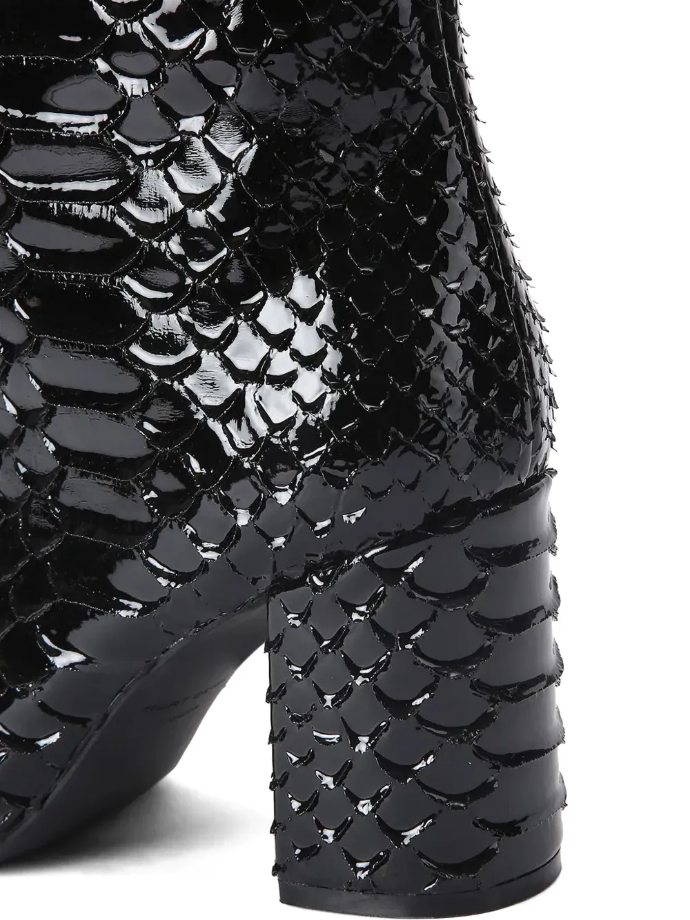 Kurt Geiger London Laarzen met blokhak en reptiel-effect Zwart