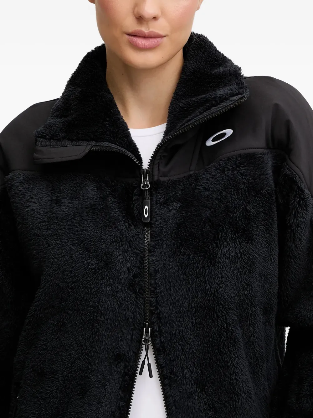 Oakley Zip-fastening Sherpa-fleece Jacket In Brown