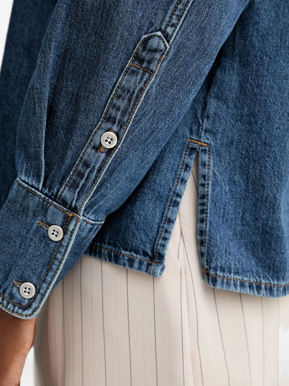 rag & bone Channing denim blouse Blauw