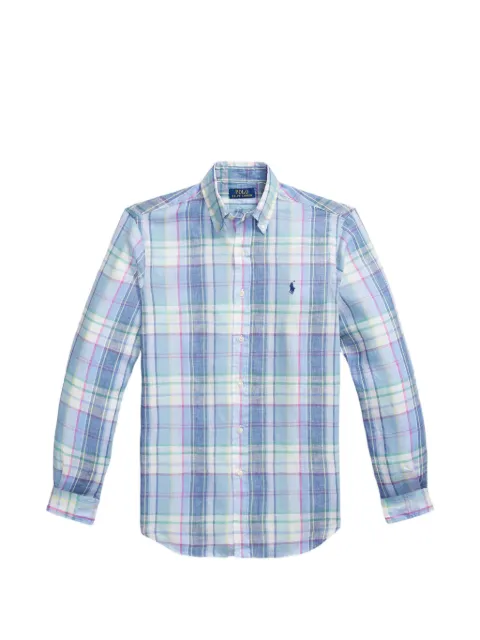 Polo Ralph Lauren check-print linen shirt