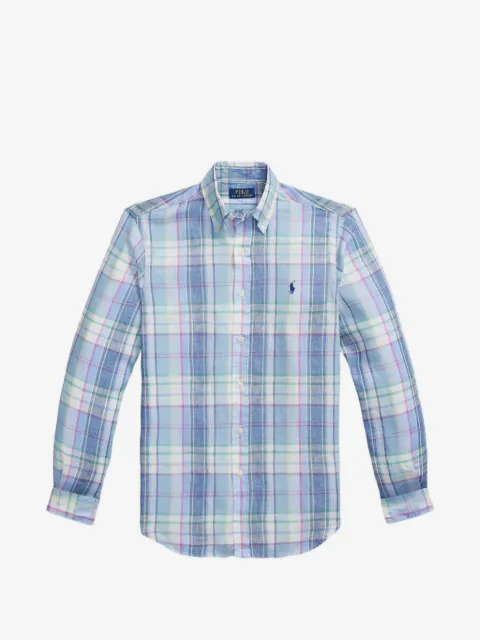Polo Ralph Lauren check-print linen shirt