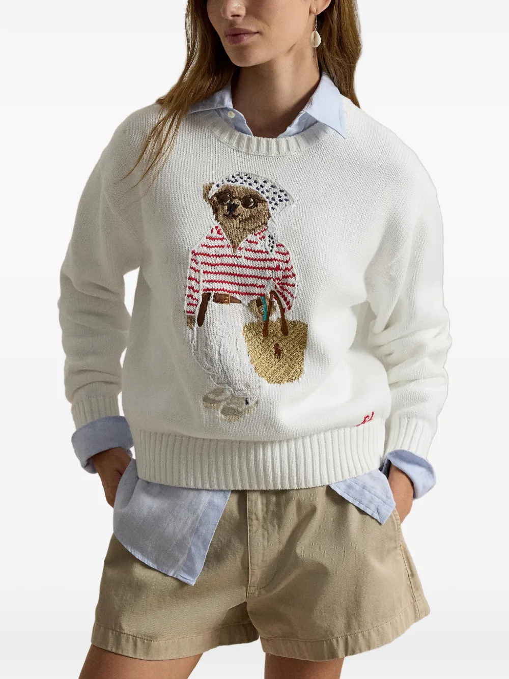 Polo Ralph Lauren Trui met Polo Bear-detail Wit