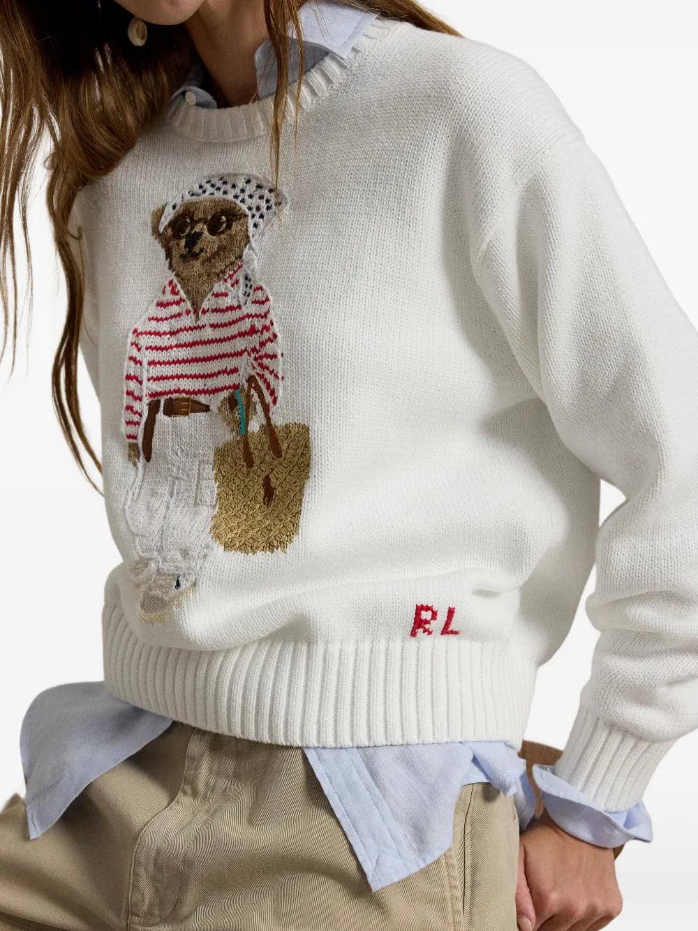 Polo Ralph Lauren Trui met Polo Bear-detail Wit