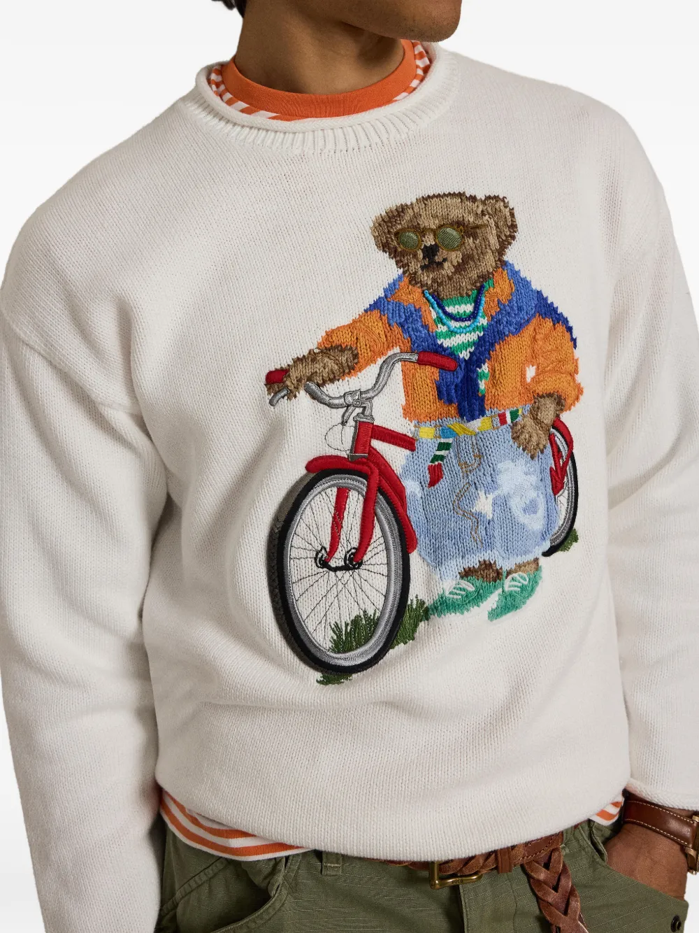 Polo Ralph Lauren Polo Bear gebreide trui Wit