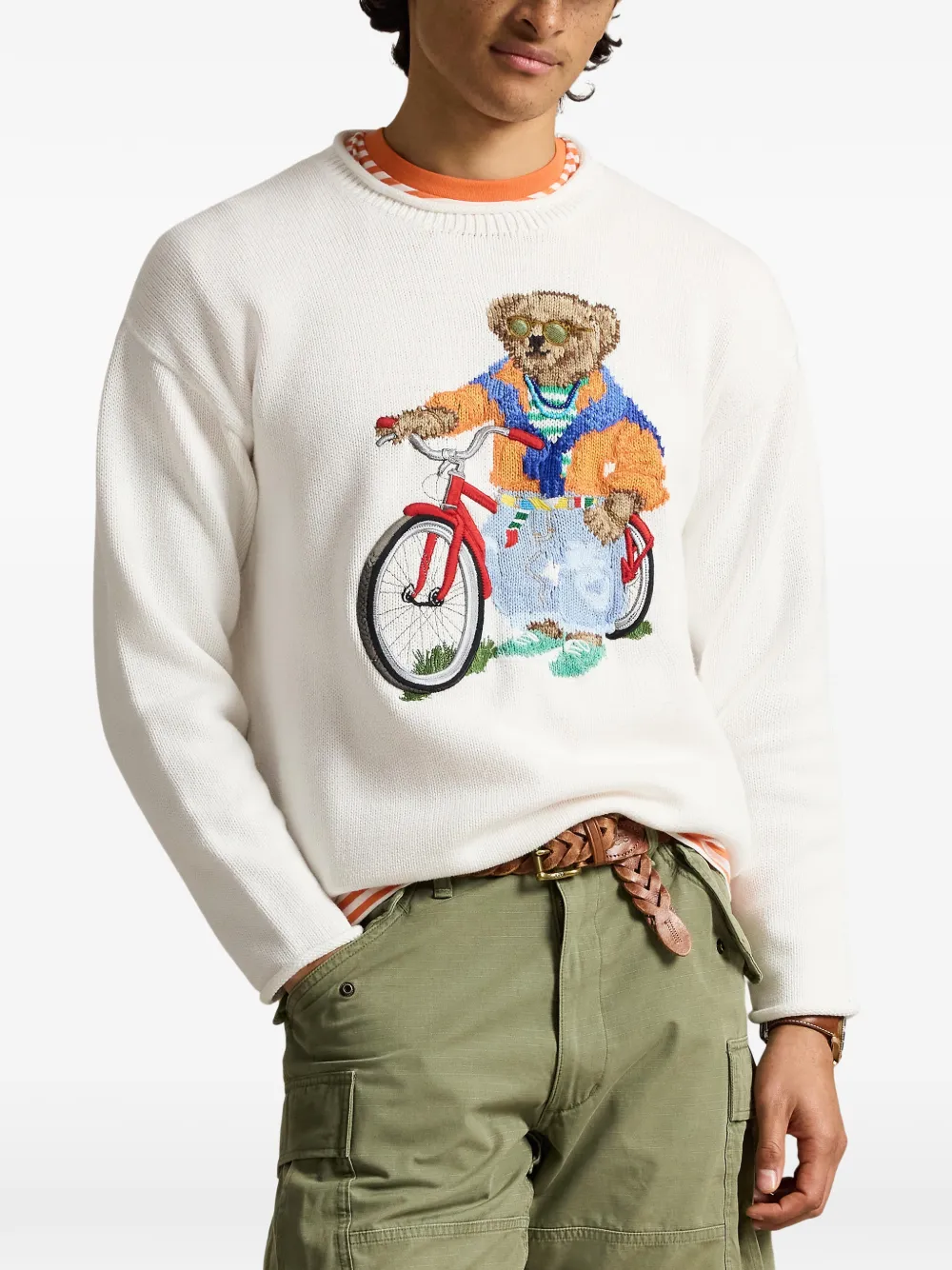 Polo Ralph Lauren Polo Bear gebreide trui Wit