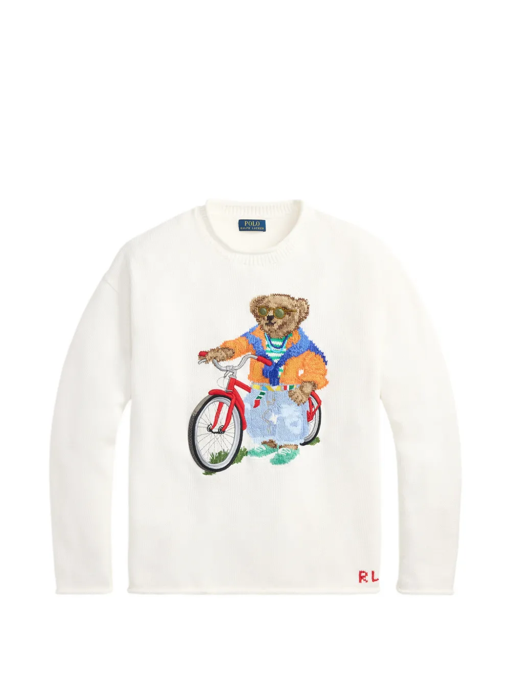 Polo Ralph Lauren bear graphic knitted sweater - Bianco