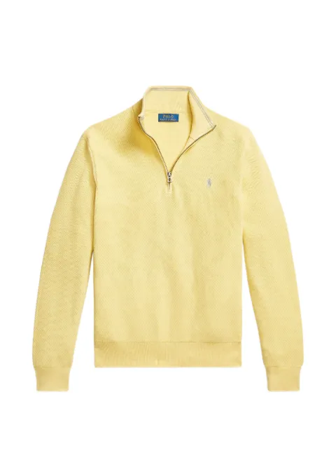 Polo Ralph Lauren pull en résille à col zippé