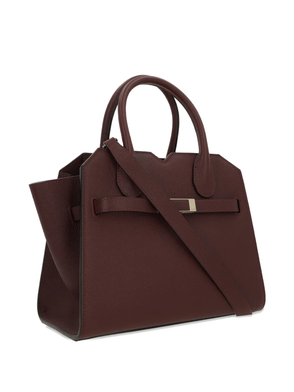  Valextra Mini Milano Leather Tote Bag - Red 
