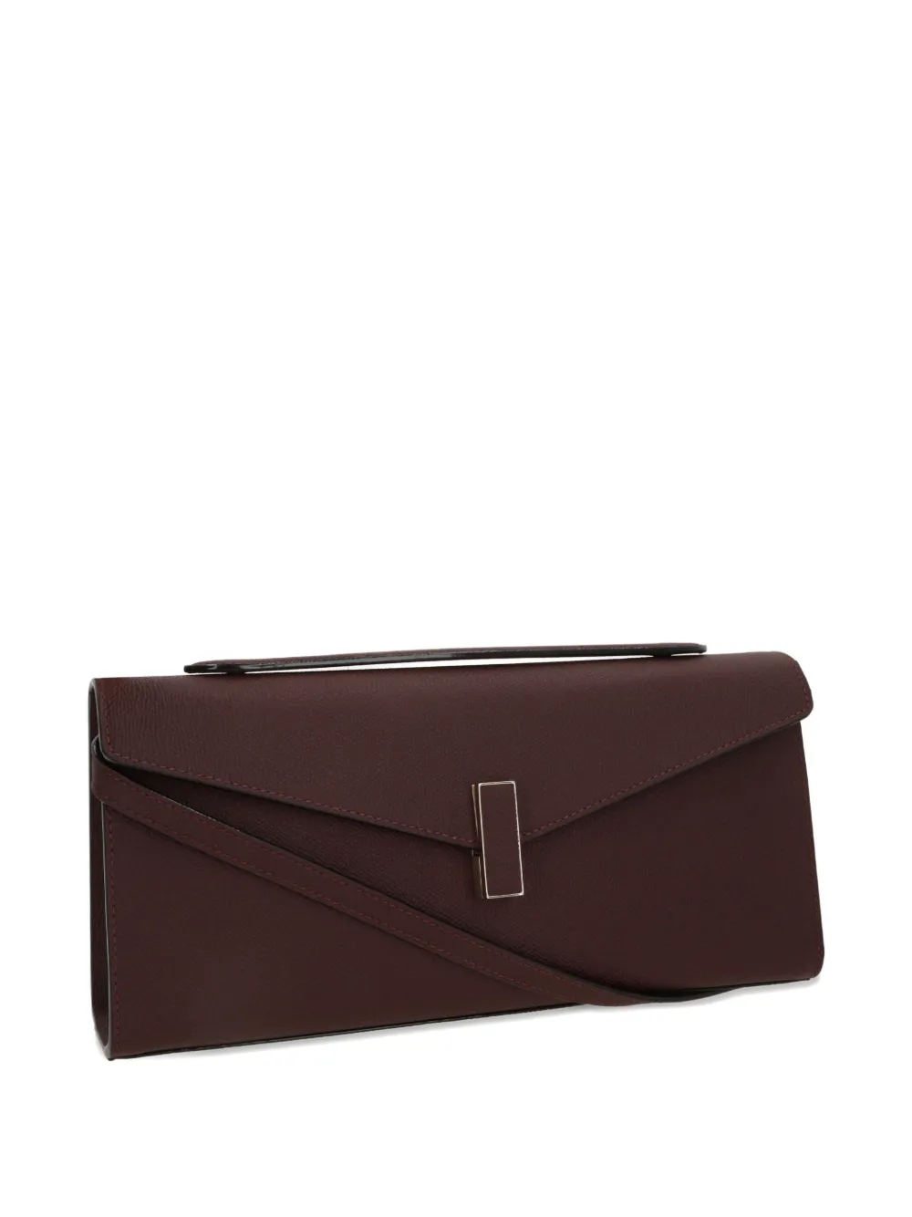  Valextra Envelope Leather Clutch Bag - Red 