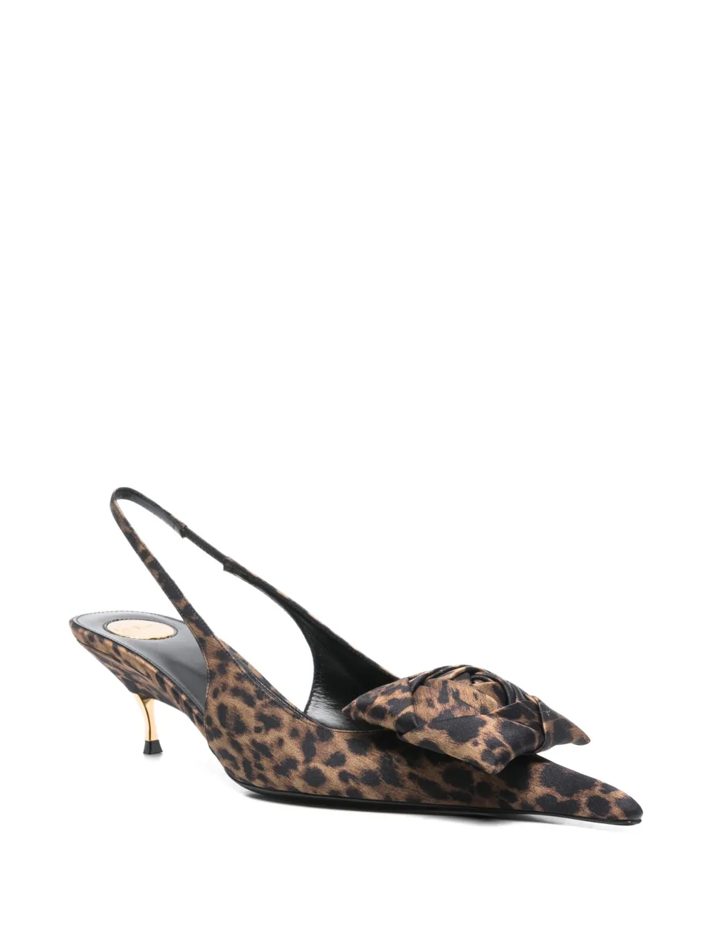 Saint Laurent 50 mm Dakota muiltjes met strikdetail Bruin