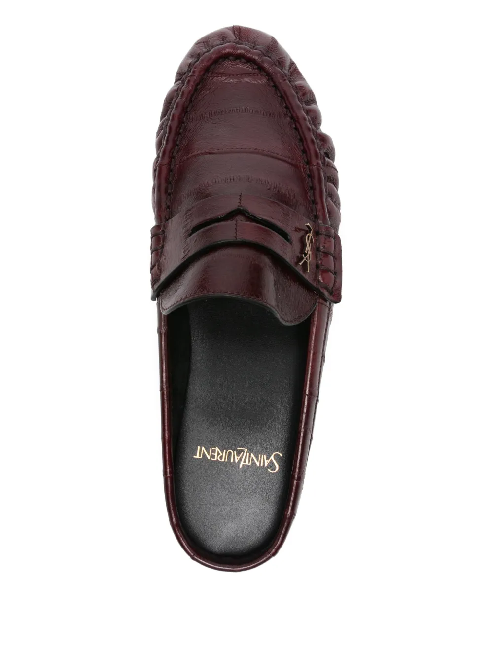 Saint Laurent Le Loafer muiltjes met ronde neus Rood