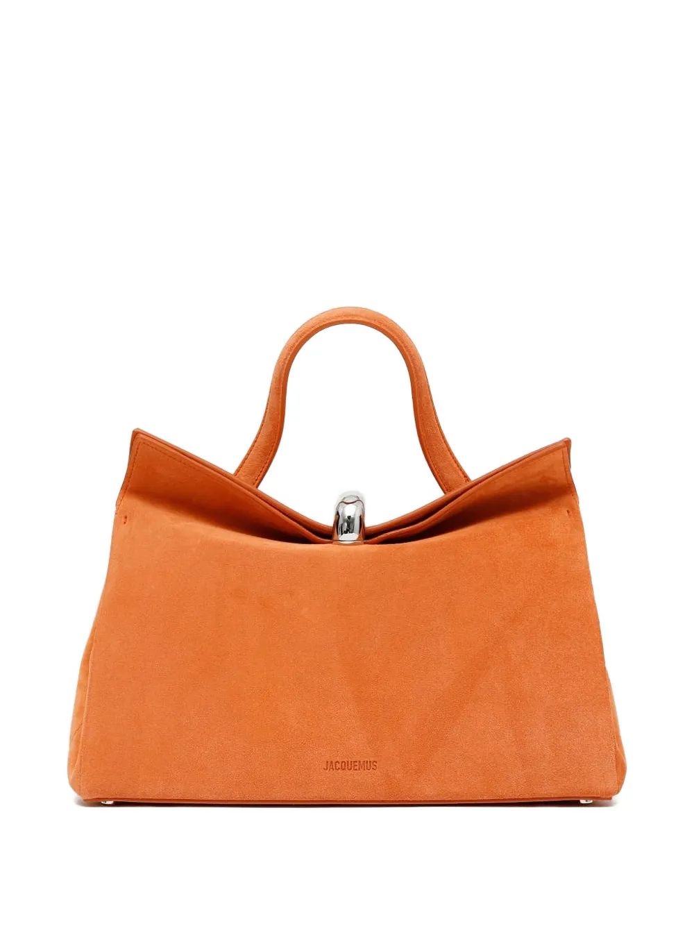 Jacquemus The Valérie Magnetic-closure Leather Tote Bag In Orange