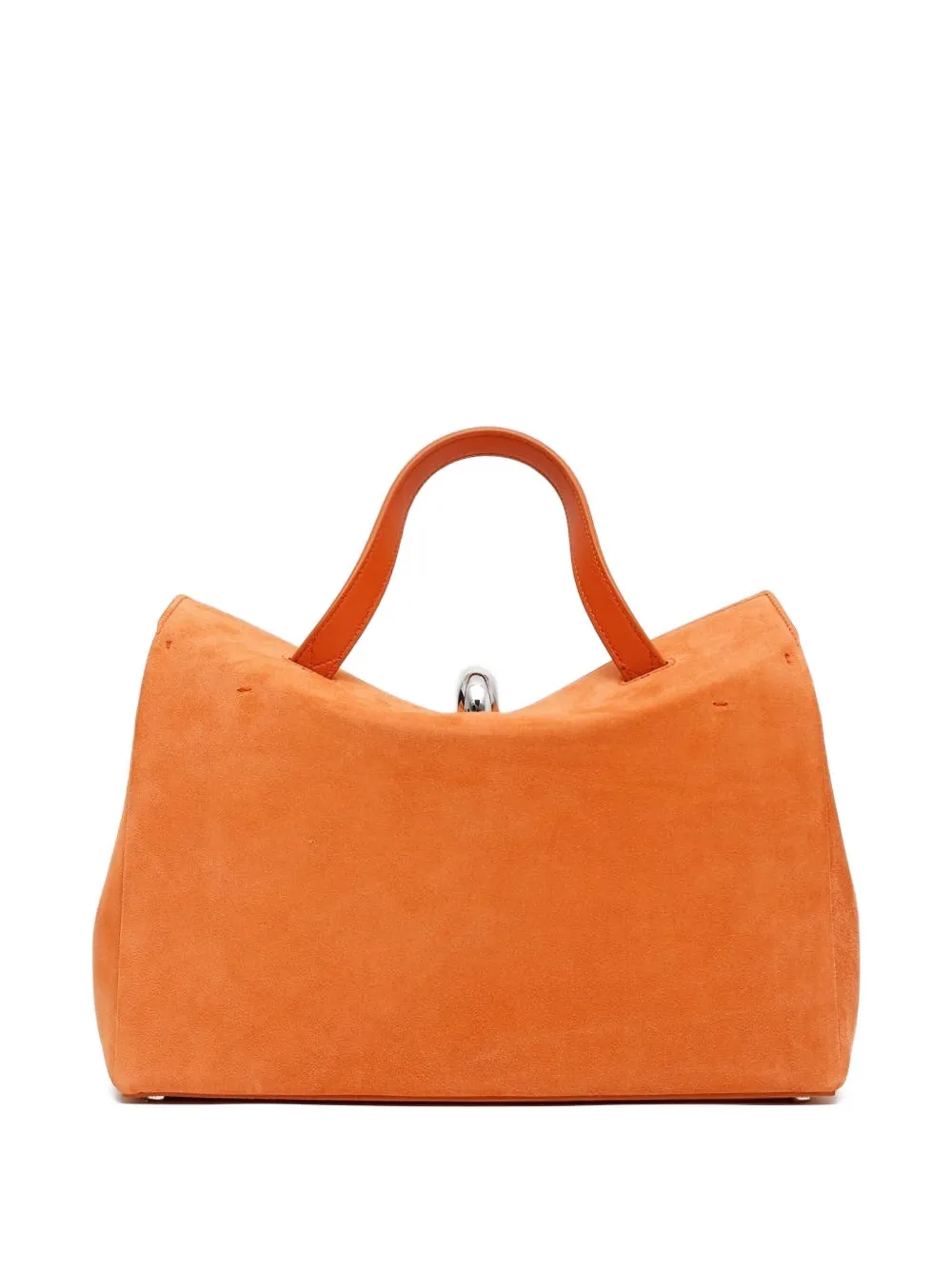 Jacquemus The Valérie Magnetic-closure Leather Tote Bag In Orange