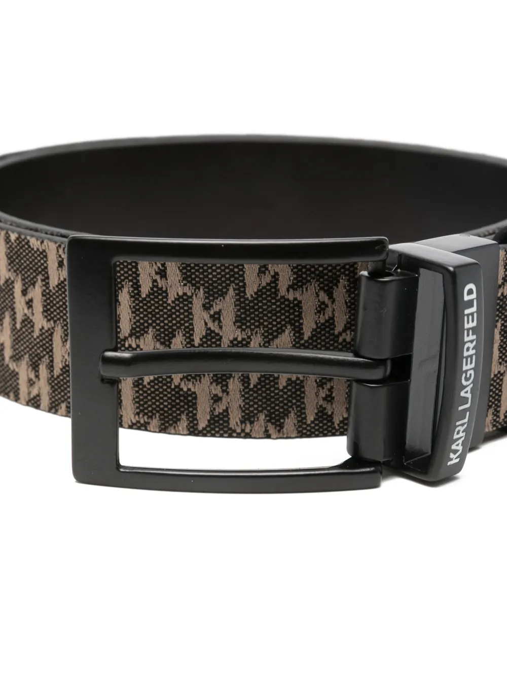  Karl Lagerfeld Logo Buckle Belt - Neutrals 