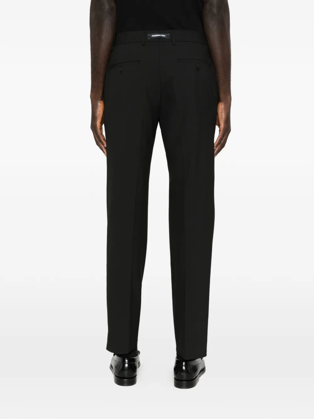 Karl Lagerfeld Pantalon met platte voorkant Zwart