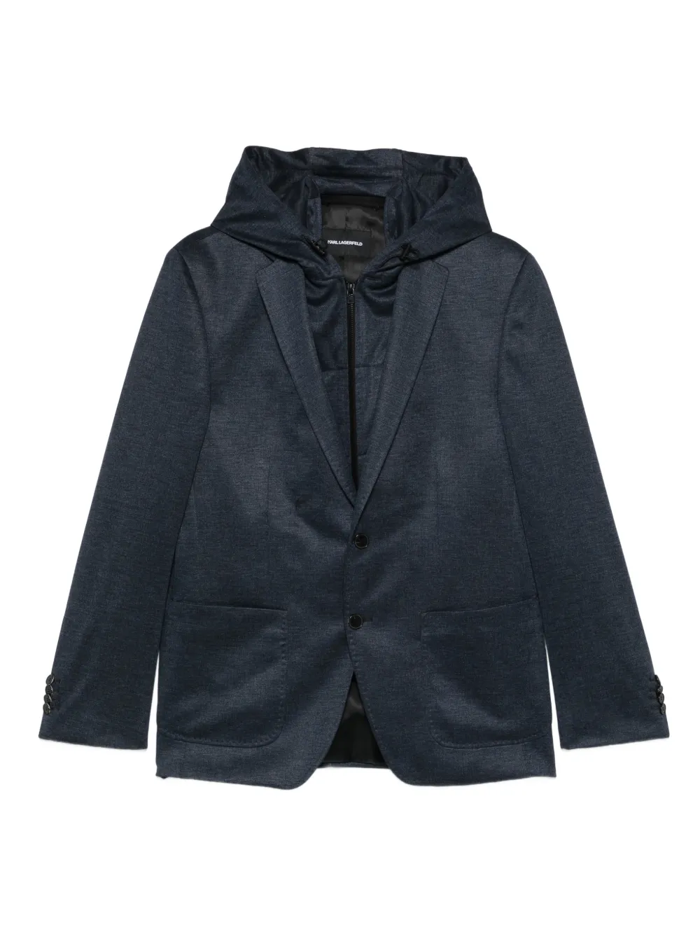 Karl Lagerfeld hooded blazer - Blu