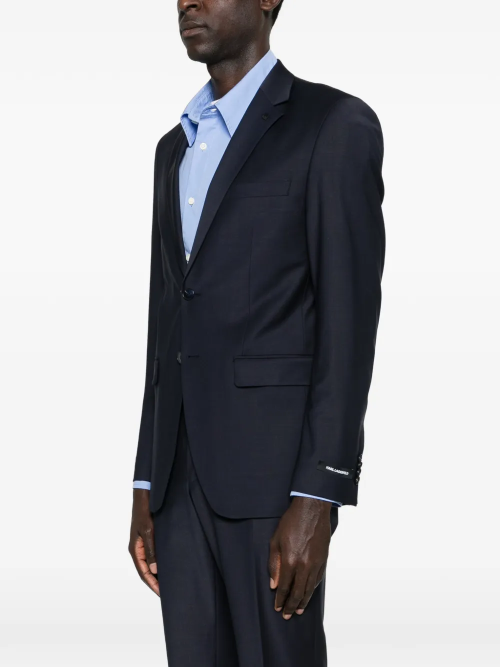 Karl Lagerfeld Clever blazer met klepzak Blauw