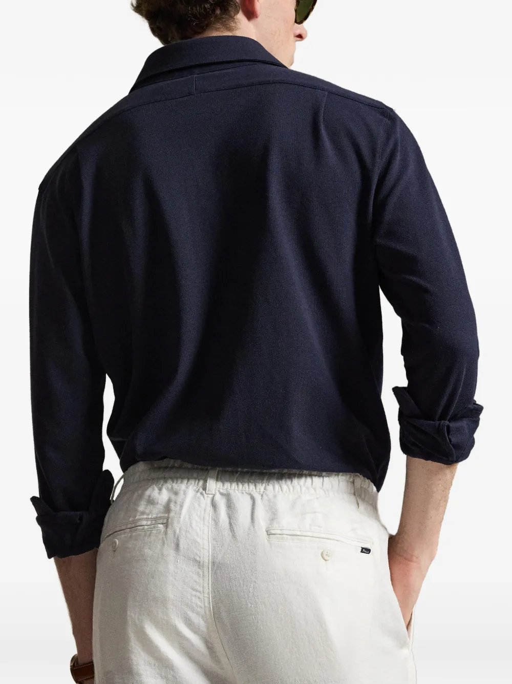 Polo Ralph Lauren Mesh overhemd met knopen Blauw