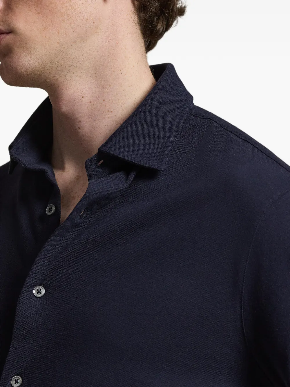 Polo Ralph Lauren Mesh overhemd met knopen Blauw