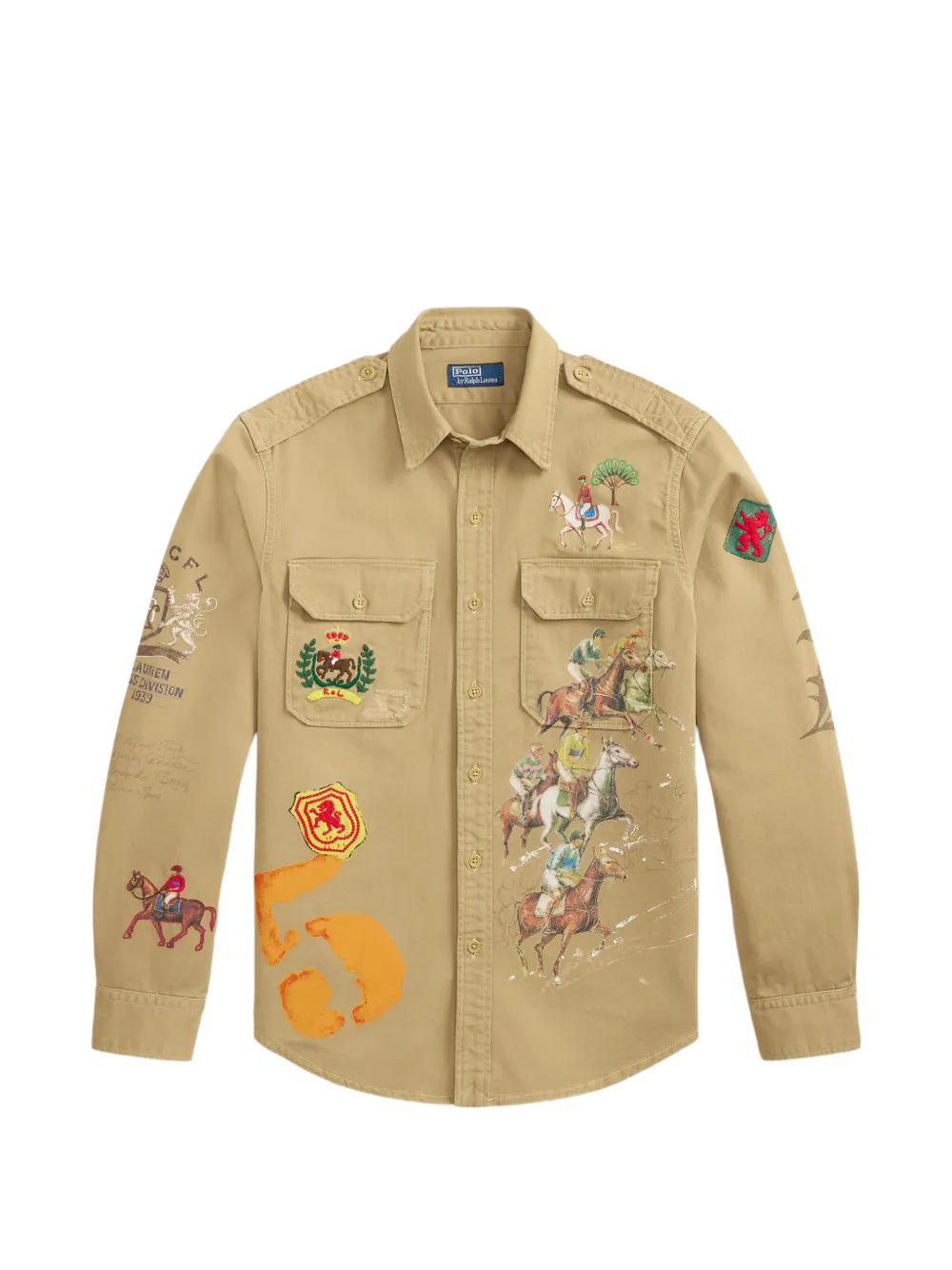Polo Ralph Lauren Military-Hemd mit grafischem Print - Grün