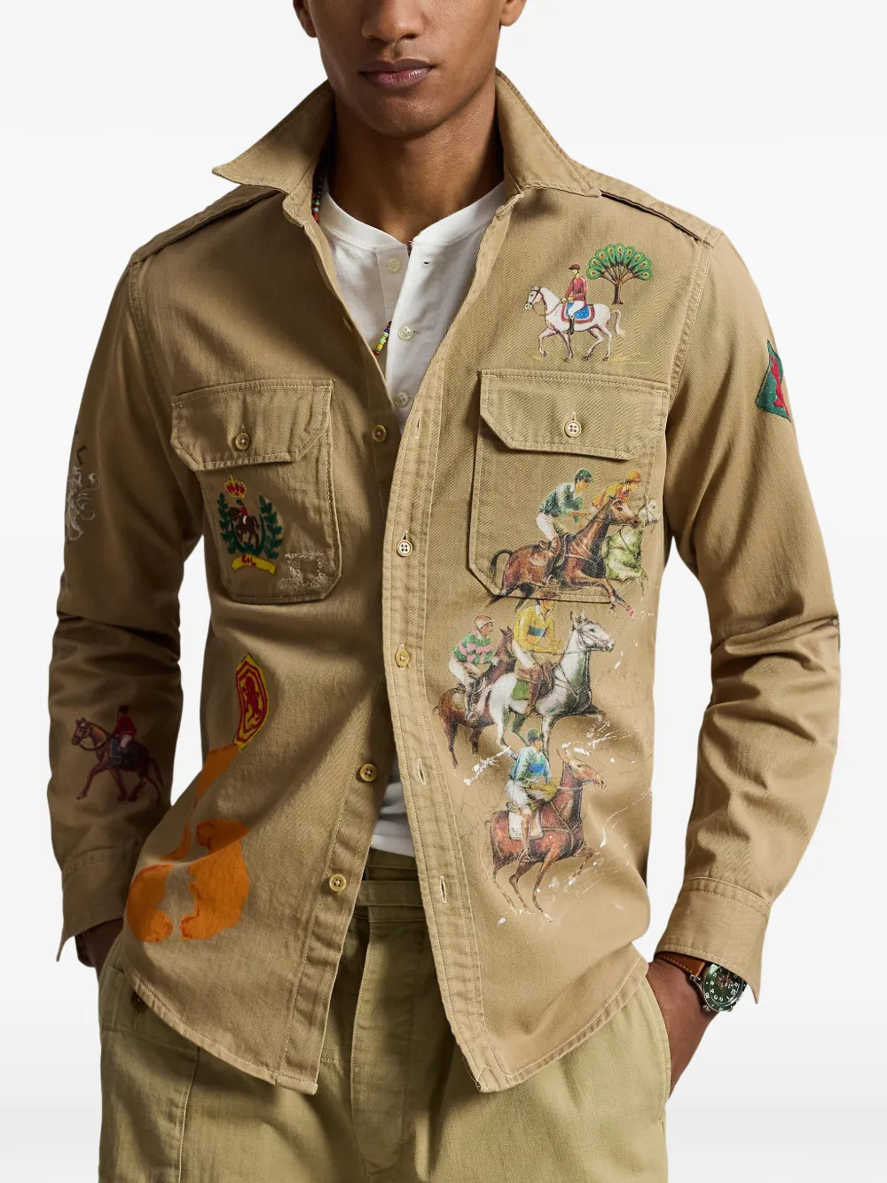 Polo Ralph Lauren Overhemd met grafische print Groen