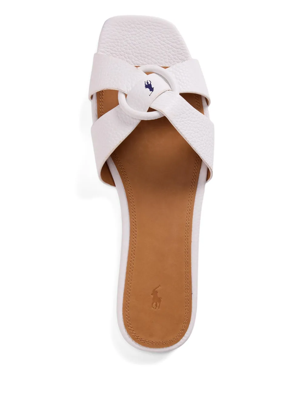 Polo Ralph Lauren Debossed-logo Flat Sandals In Multi