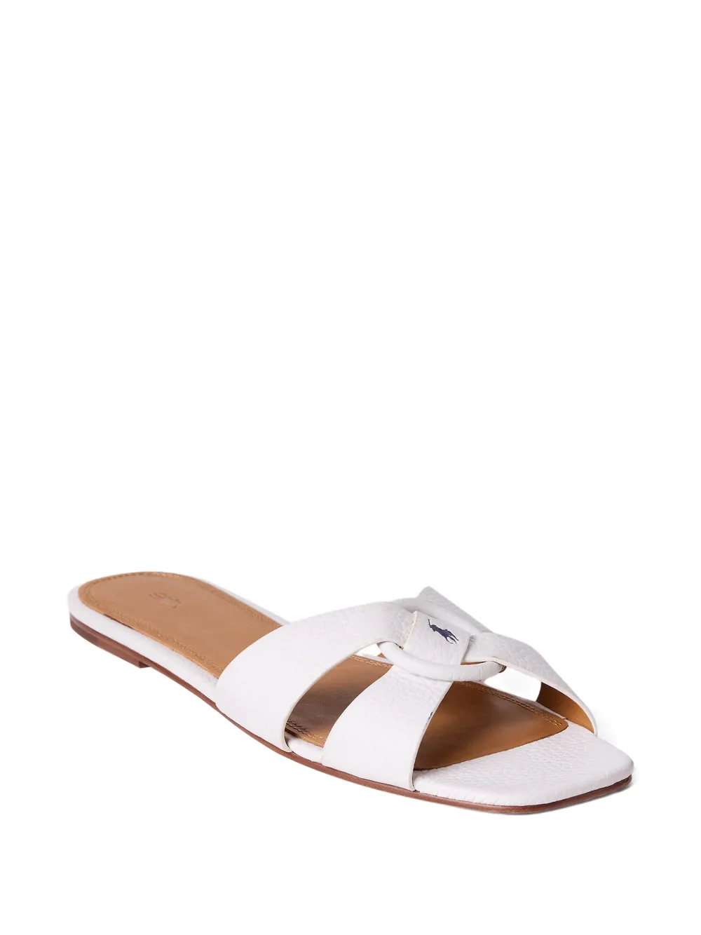 Polo Ralph Lauren Debossed-logo Flat Sandals In Multi