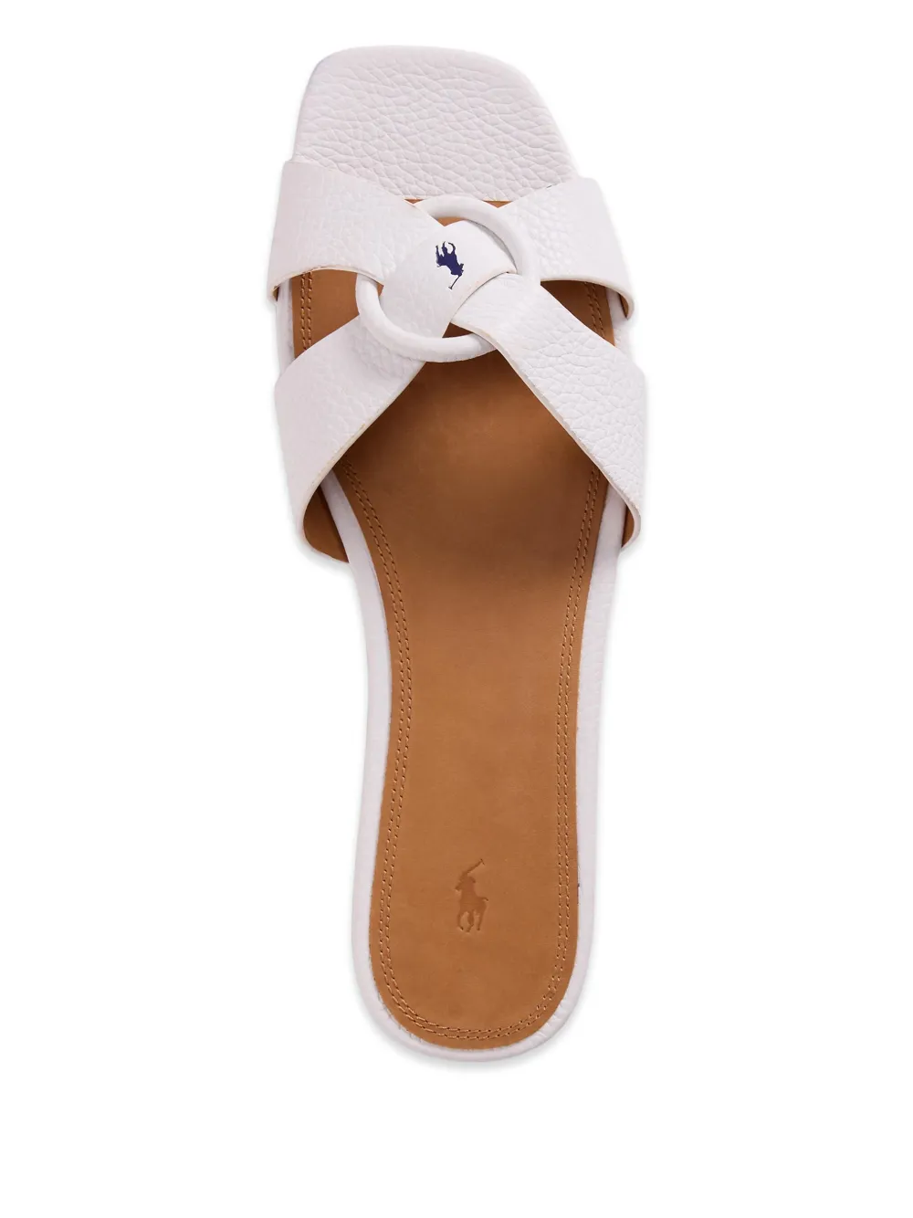 Polo Ralph Lauren Platte sandalen met logo-reliëf Wit