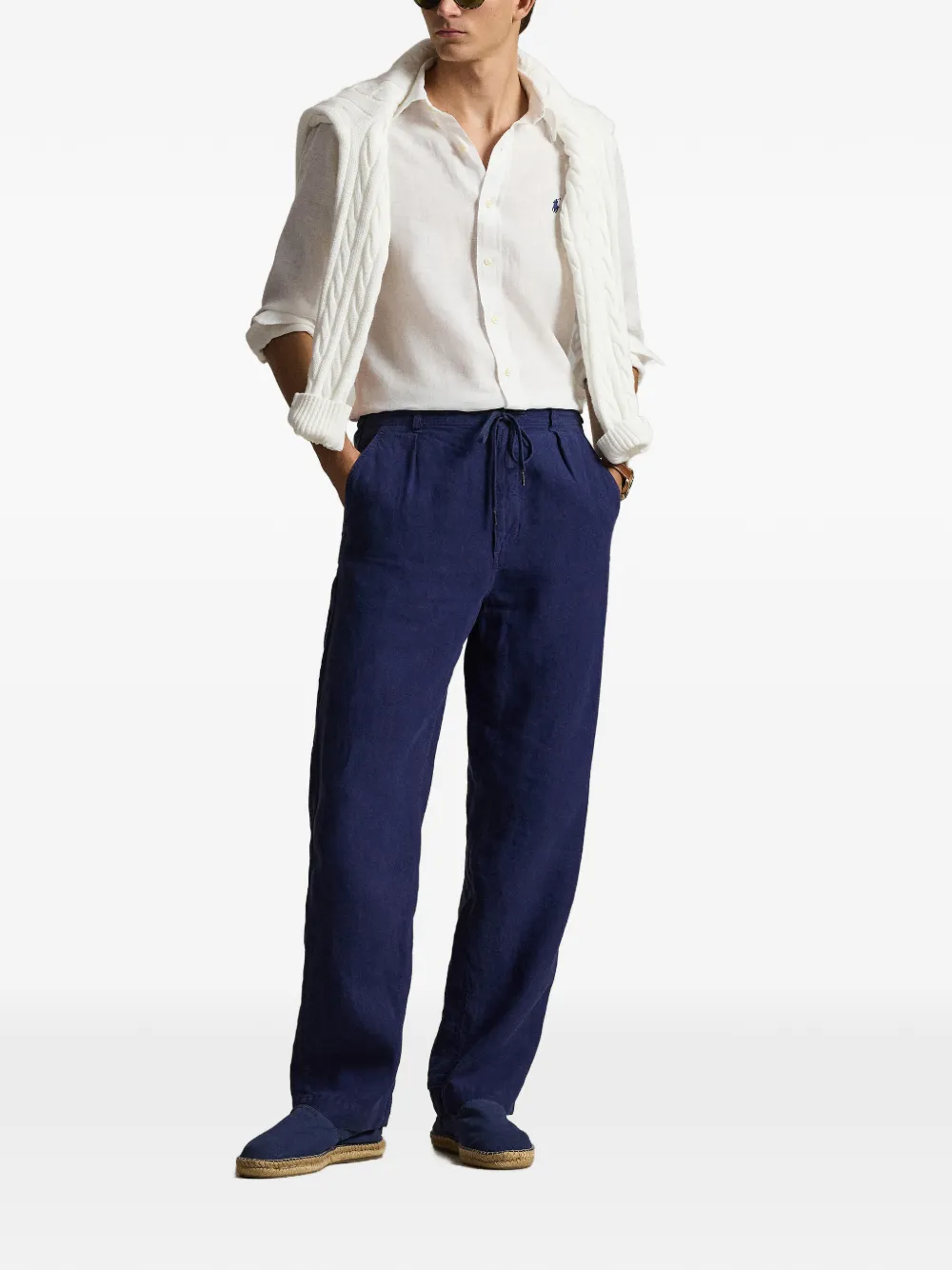 Polo Ralph Lauren logo-embroidery linen shirt - thumbnail 2 of 5