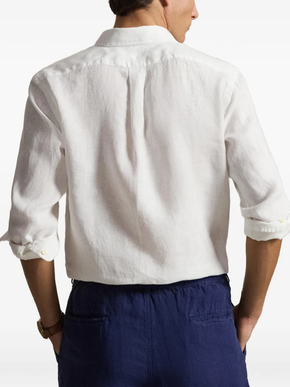 Polo Ralph Lauren logo-embroidery linen shirt - thumbnail 4 of 5