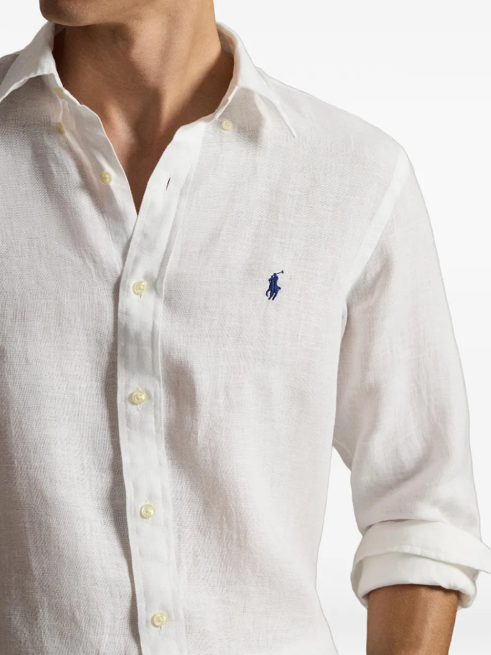 Polo Ralph Lauren logo-embroidery linen shirt - thumbnail 5 of 5