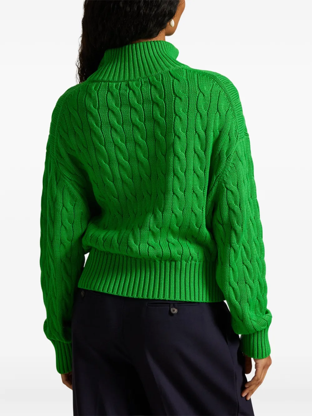 Polo Ralph Lauren Half-zip-up Sweater In Green