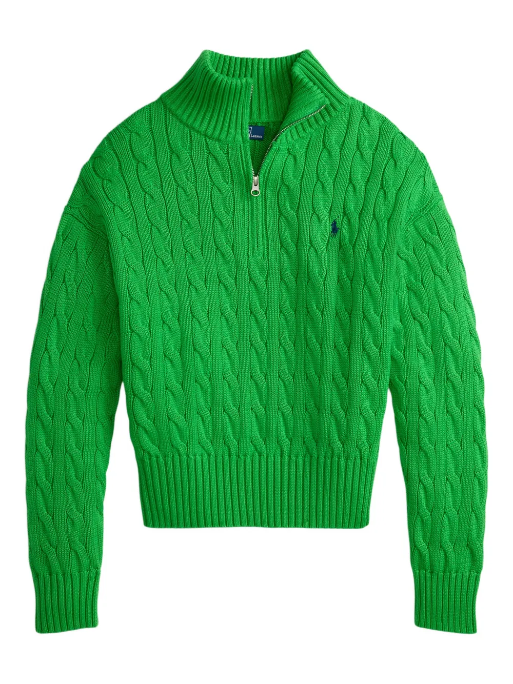 Polo Ralph Lauren Half-zip-up Sweater In Green