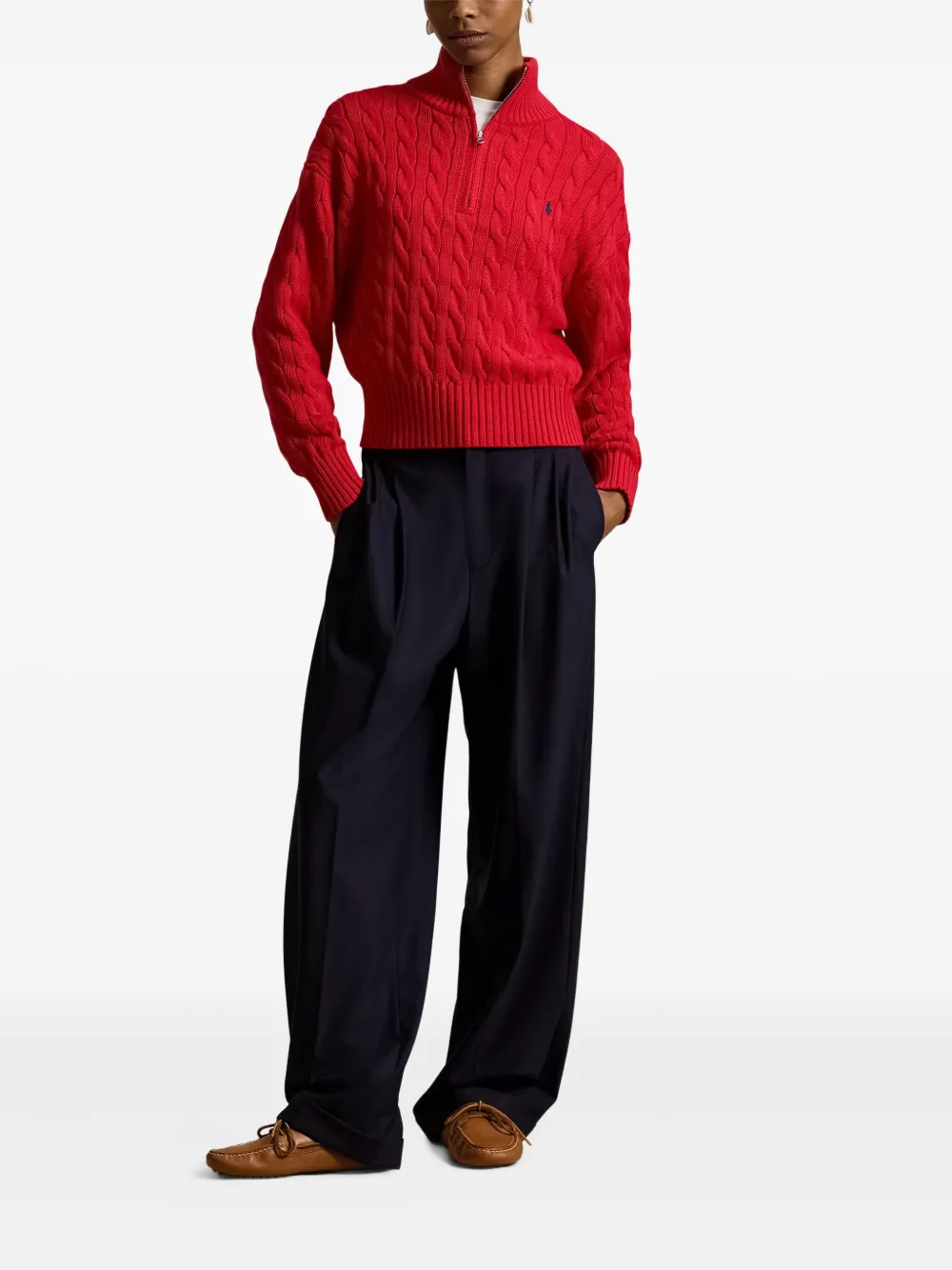 Polo Ralph Lauren Trui met halve rits Rood